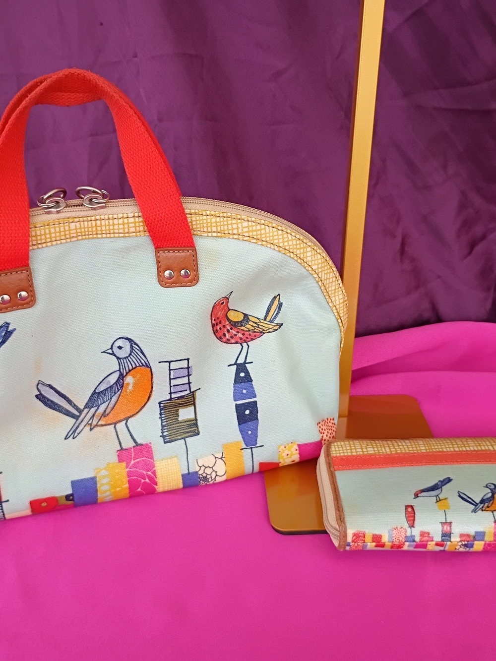 Fossil City Birds Purse And Wallet Set - Picture 2 of 13